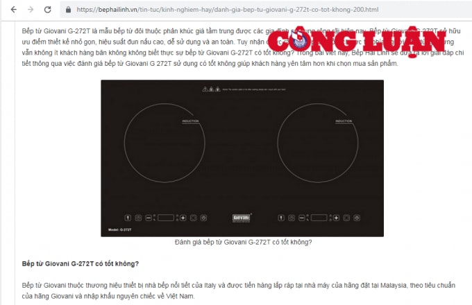 Các website bán hàng thường quảng cáo các thương hiệu Việt Nam thành các thương hiệu đến từ Châu Âu.