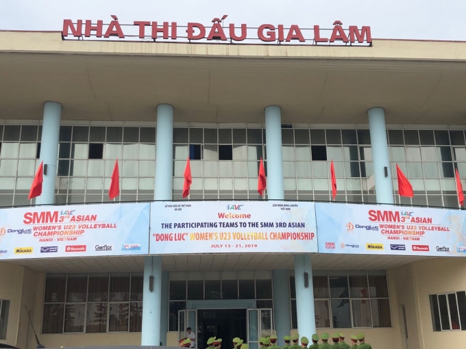 Nhà thi đấu Gia Lâm sẽ là tâm điểm của các trận đấu của giải Bóng chuyền nữ U23 Châu Á 2019. Ảnh: Văn Huy