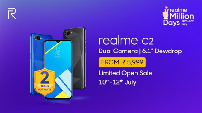 Realme mở bán ăn mừng đạt doanh số 1 triệu chiếc sau 3 tháng.