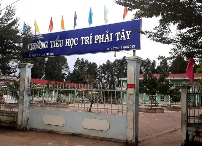 Trường Tiểu học Trí Phải Tây, nơi cô giáo Đỗ Kim The công tác.