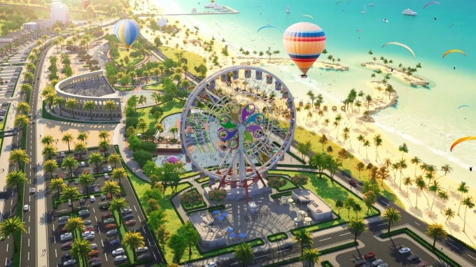 Phối cảnh tổ hợp du lịch nghỉ dưỡng giải trí NovaWorld Phan Thiết.