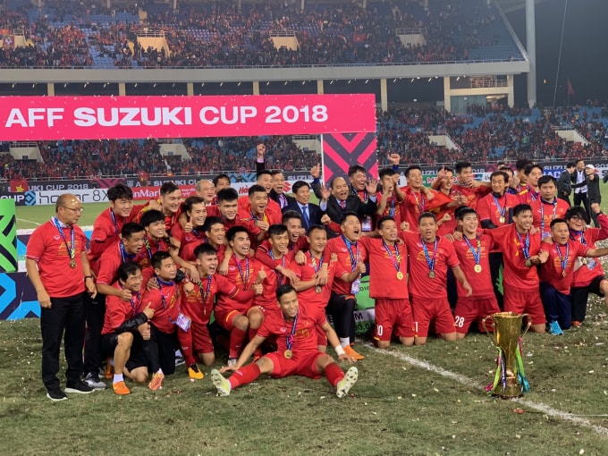 Với thành tích ấn tượng từ năm 2018 mà đỉnh cao là chức vô địch AFF Cup, vị thế của bóng đá Việt Nam ở châu lục đã lên một tầm cao mới. Ảnh: Hoàng Dương