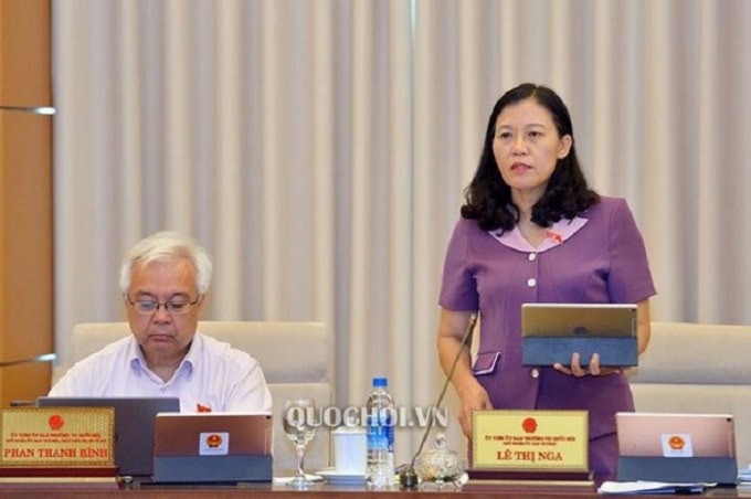 Chủ nhiệm Ủy ban Tư pháp Lê Thị Nga