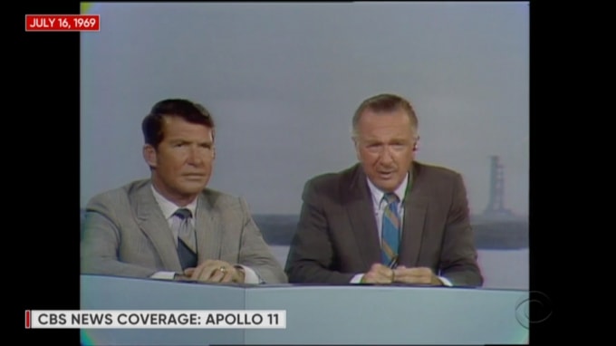 Phát sóng trực tiếp giờ phút phóng tàu Apollo 11.