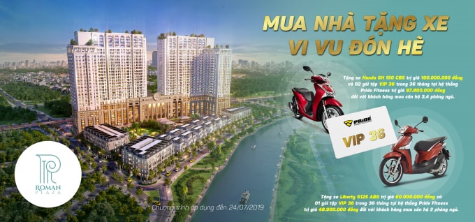 Khách hàng mua căn hộ tại Roman trong tháng 7 sẽ nhận nhiều quà tặng giá trị.