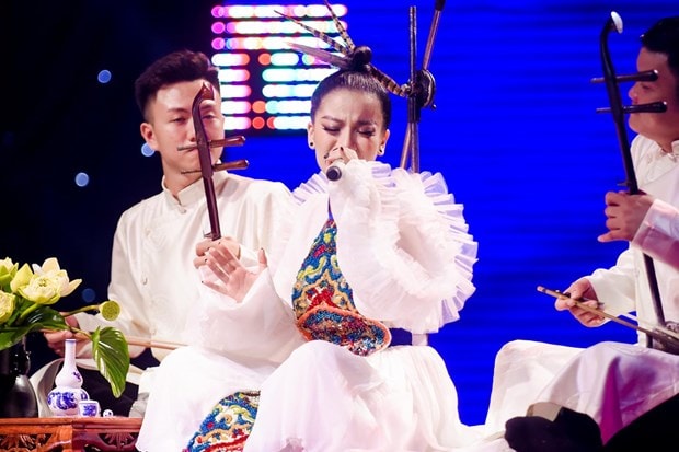 Bảo Ngọc trên sân khấu chung kết Giọng hát Việt 2019. (Ảnh: BTC)