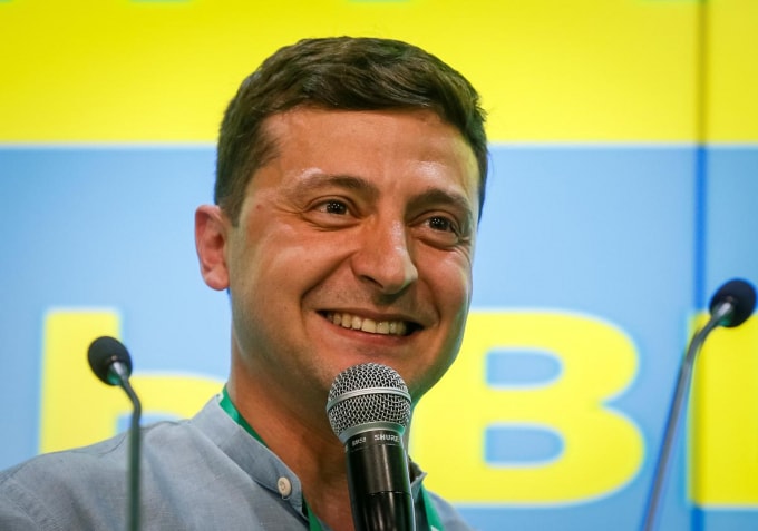 Tân Tổng thống Ukraina Volodymyr Zelenskiy. Ảnh: Reuters