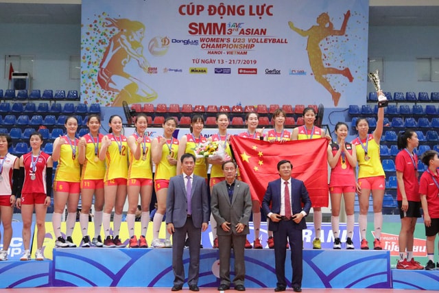 U23 Trung Quốc lần thứ 2 vô địch giải bóng chuyền nữ U23 châu Á 2019. Ảnh: vtv.vn