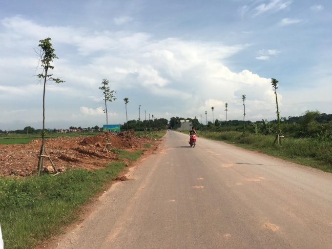 Dự án nằm giáp tuyến đường nối từ cầu Đỏ xuống UBND xã Mỹ Thái