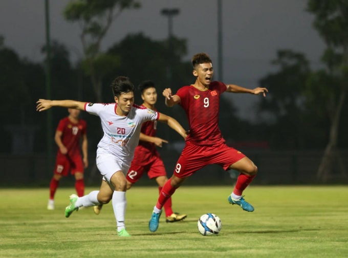 U22 Việt Nam và Viettel tạo ra trận đấu đáng chú ý tại trung tâm đào tạo bóng đá PVF. Ảnh: VFF