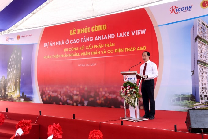 Ông Vũ Hoàng Linh - Phó Tổng Giám đốc Tập đoàn Nam Cường phát biểu tại sự kiện.