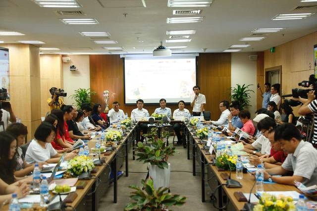 Ngày 30/7, BTC giải họp báo giới thiệu về giải đấu VTV Cup Tôn Hoa Sen 2019. Ảnh: BTC