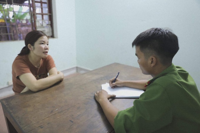 Lấy lời khai đối tượng Đặng Thị Lài