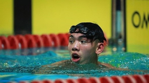 VĐV Nguyễn Huy Hoàng trở thành VĐV bơi Việt Nam đầu tiên giành vé dự Olympic 2020. Ảnh: Tổng cục TDTT