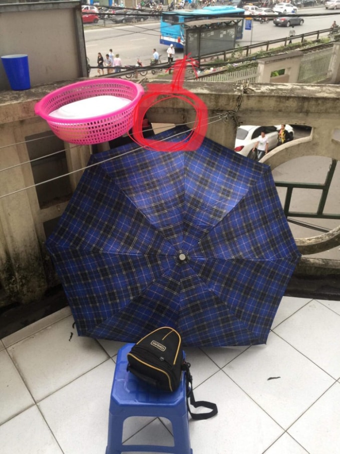 Một góc tác nghiệp của nhóm phóng viên.