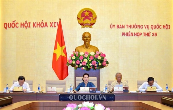 Phiên họp thứ 35 của Ủy ban Thường vụ Quốc hội. Ảnh: Cổng TTĐT Quốc hội