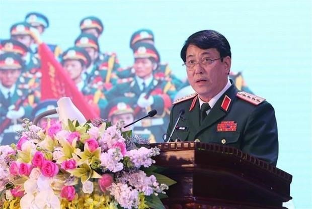 Đại tướng Lương Cường chủ trì kỳ họp. Ảnh TTXVN