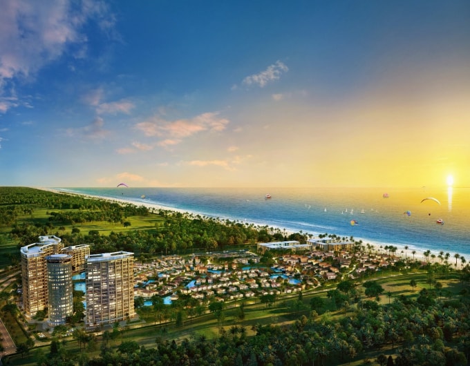 Thị trường bất động sản nghỉ dưỡng tại Cam Ranh đang có nhiều lợi thế cạnh tranh. Ảnh: Dự án NovaBeach Resort & Villas