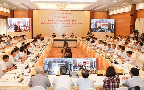 Quang cảnh hội nghị tại điểm cầu Hà Nội. Ảnh: TTXVN