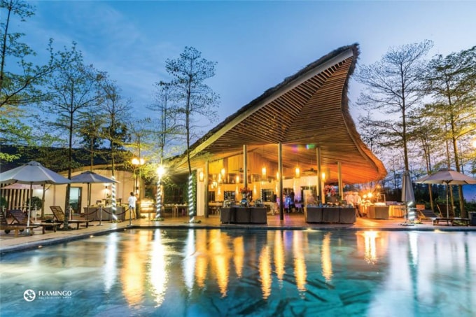 Flamingo Đại Lải Resort với những công trình nghệ thuật kiến trúc mang đẳng cấp quốc tế.