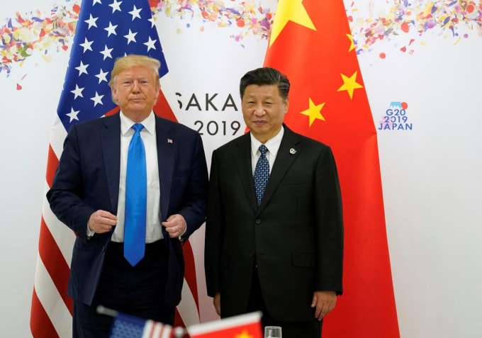 Tổng thống Mỹ Donald Trump và Chủ tịch Trung Quốc Tập Cận Bình. Ảnh: Reuters
