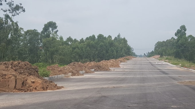 Dự án đường vành đai II - TP Vĩnh Yên ( ảnh chụp tháng 10/2018, nguồn: vinhphuc.gov.vn)