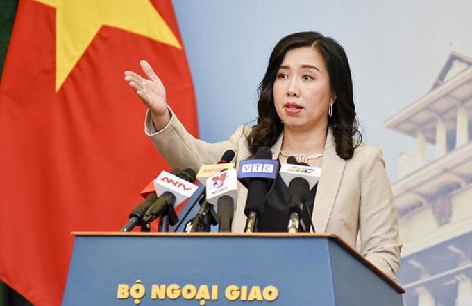 Người Phát ngôn Bộ Ngoại giao Lê Thị Thu Hằng. Ảnh BNG