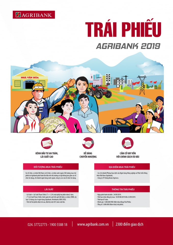Trái phiếu Agribank - kênh đầu tư an toàn, hiệu quả.