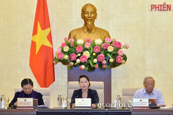 Chủ tịch Quốc hội Nguyễn Thị Kim Ngân phát biểu tại phiên họp. Ảnh: Cổng TTĐT Quốc hội