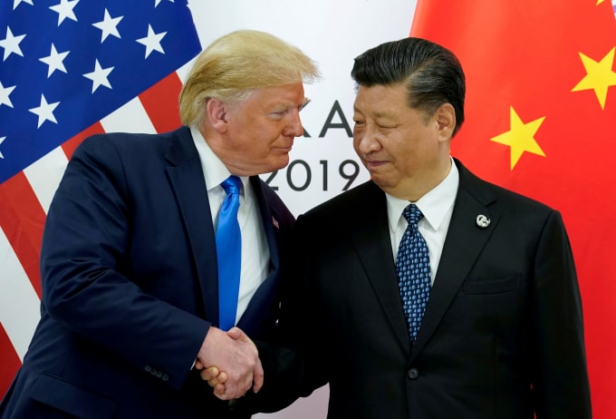 Tổng thống Mỹ Donald Trump và Chủ tịch Trung Quốc Tập Cận Bình. Ảnh: Reuters