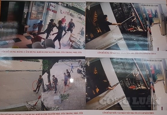 Những hình ảnh camera nhà bà Oanh ghi lại được sự việc