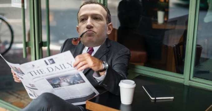 Ông chủ Mark Zuckerberg của Facebook dưới góc nhìn châm biếm của báo chí.