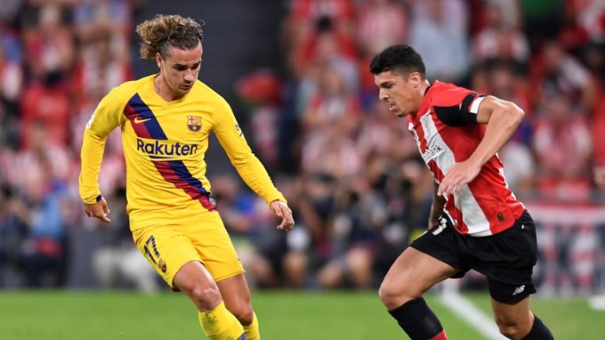 Tân binh Griezmann gây thất vọng khi ra mắt CLB mới. Ảnh: Getty