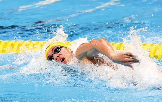 Kình ngư Nguyễn Huy Hoàng giành vé tham dự Olympic 2020. Ảnh: Tùng Lê/Sport5