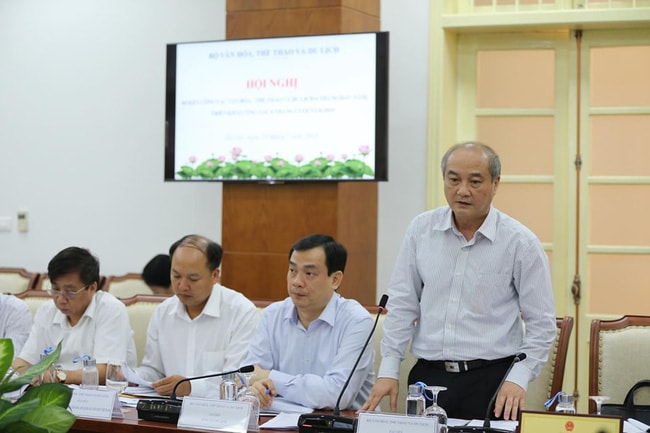 Ông Vương Bích Thắng - Tổng cục trưởng Tổng cục TDTT nhấn mạnh về nhiệm vụ của đoàn thể thao Việt Nam tại SEA Games 30. Ảnh: Tổng cục TDTT