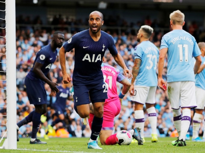 Lucas Moura sắm vai người hùng khi ghi bàn thắng gỡ hòa 2 - 2 cho Totttenham. Ảnh: Getty