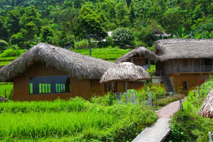 Nằm cách trung tâm huyện Hoàng Su Phì khoảng 40 km, thôn Nậm Hồng, xã Thông Nguyên là nơi sinh sống của 37 hộ đồng bào dân tộc Dao đỏ: Ảnh Triệu Duyên.