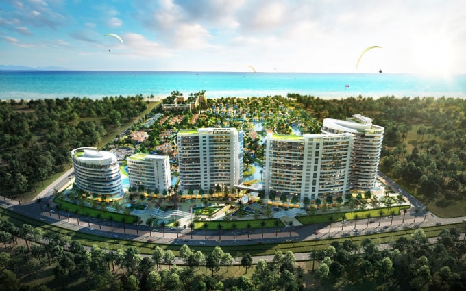 Phối cảnh tổng thể sản phẩm Căn hộ du lịch tại NovaBeach Cam Ranh Resort & Villas