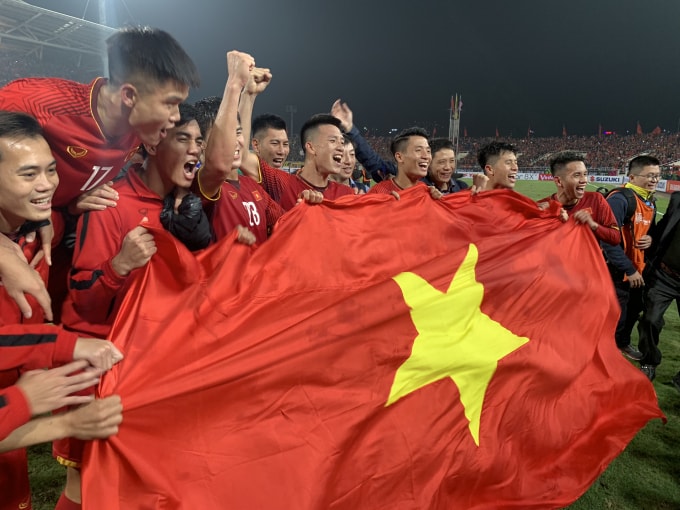 Hi vọng chúng ta sẽ tiếp đà chiến thắng trong chuyến hành quân sang Thái Lan tới đây. Ảnh: Hoàng Dương