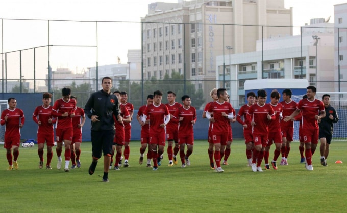 ĐTQG Việt Nam sẽ nỗ lực tập luyện để hướng về vòng loại thứ 2 World Cup 2022. Ảnh: Hoàng Dương