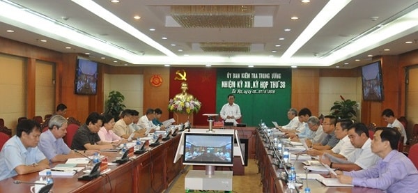 Kỳ họp 38 của Ủy ban Kiểm tra Trung ương. Ảnh: UBKT Trung ương