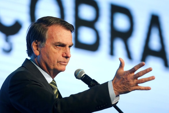Tổng thống Jair Bolsonaro- tâm điểm của những chỉ trích. Ảnh: Reuters.