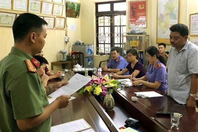 Công an Hà Giang đồng loạt công bố danh sách những người liên quan đến gian lận trong kỳ thi THPT Quốc gia 2018. Ảnh: CA Hà Giang