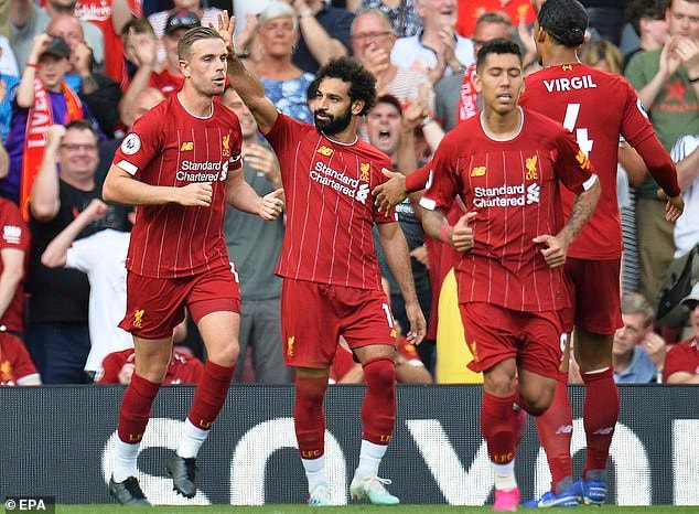 Mohamed Salah để lại dấu ấn với cú đúp. Ảnh: EPA