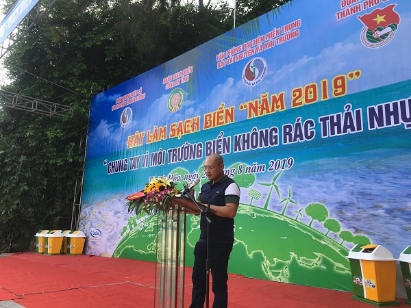 Ông Hoàng Mạnh Hà – Tổng biên tập Báo TN&MT phát biểu tại buổi lễ.