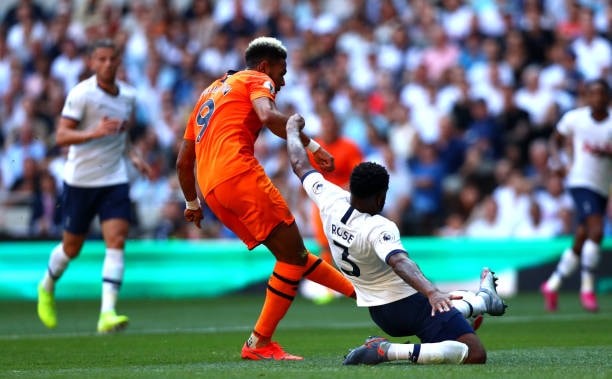 Joelinton ghi bàn duy nhất đánh sập Totteham Stadium. Ảnh: Getty