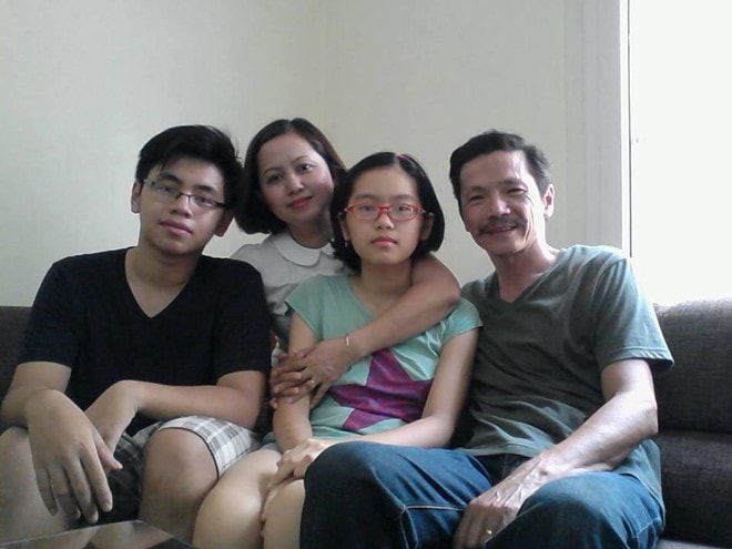 Nghệ sĩ Trung Anh có cuộc sống hạnh phúc bên vợ và hai con. Ảnh: facebook nhân vật