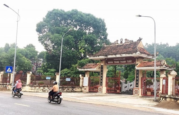 Dự án Công viên tưởng niệm thiên đường Thanh Tước nằm sát với Nghĩa trang Thanh Tước hiện nay (ảnh Duy Tiến)