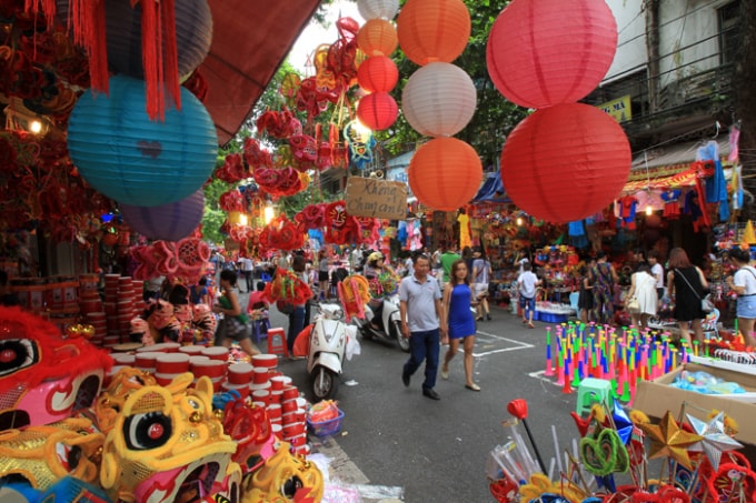 Phân luồng giao thông phục vụ Lễ hội Trung thu phố cổ 2019. Ảnh: TL
