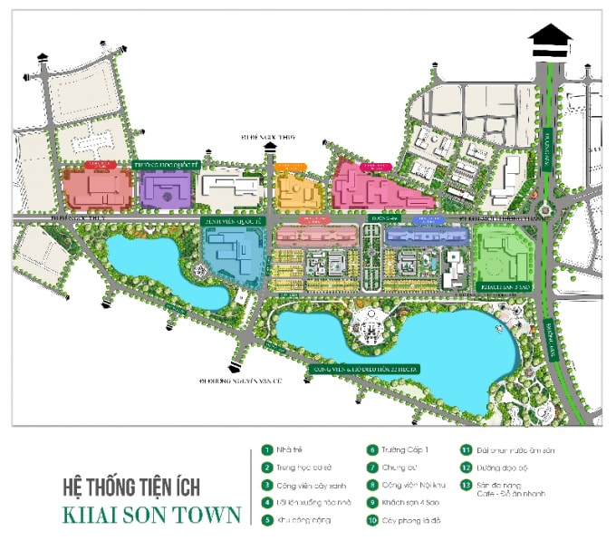 Mặt bằng tổng thể dự án Khai Sơn Town